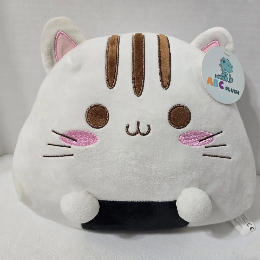 NWT ABC Plush Onigiri Rice Ball Cat Plush Stuffed Animal 